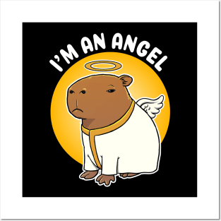 I'm an Angel Capybara Cartoon Posters and Art